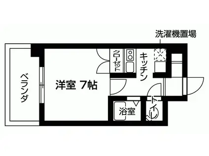バウスクロス熱田日比野(1K/5階)の間取り写真