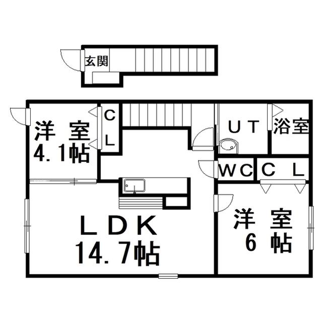 プリムラーノ(2LDK/2階)の間取り写真