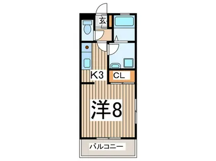 STアパ-ト(1K/1階)の間取り写真