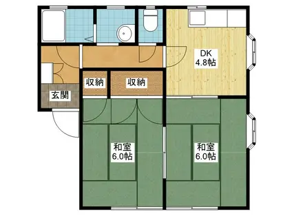 ITS FACE(2K/1階)の間取り写真