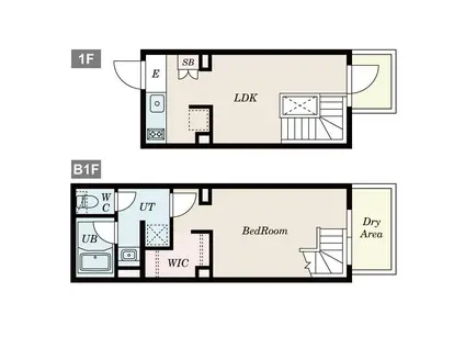 PASEO市谷台町I パセオ市谷台町I(1LDK/B1階)の間取り写真