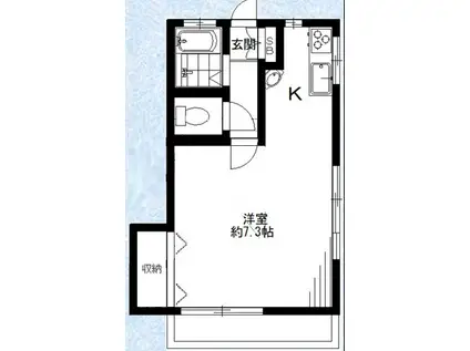 リアルメゾン六町(ワンルーム/1階)の間取り写真