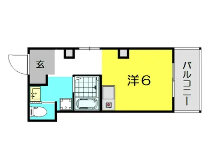 ドルチェ ウエスト(ワンルーム/2階)の間取り写真