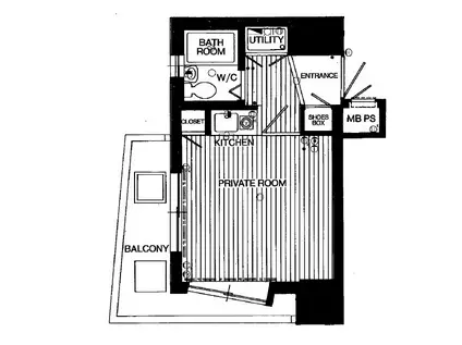 ダイナコート久留米駅前(ワンルーム/10階)の間取り写真
