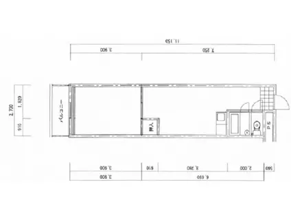 出島ビル(1DK/3階)の間取り写真