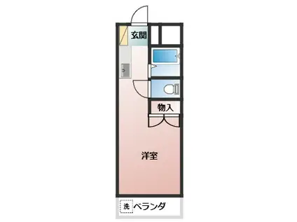 厚花ビル(ワンルーム/3階)の間取り写真
