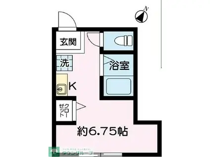 Gハウス西谷(ワンルーム/1階)の間取り写真