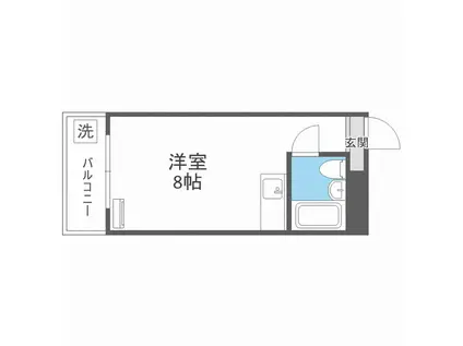 パーム南福岡(ワンルーム/3階)の間取り写真