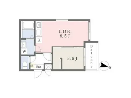 MOVE一宮(1LDK/2階)の間取り写真