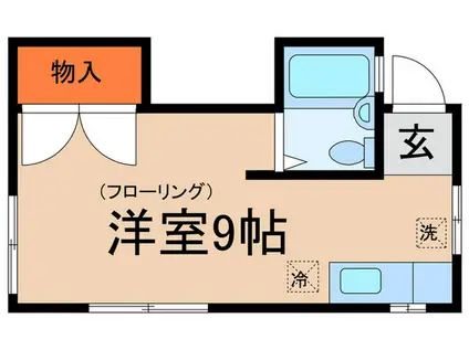 内藤荘(ワンルーム/1階)の間取り写真