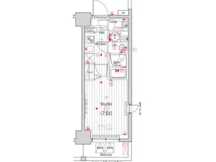 ガーラ・ステーション横濱大通公園(1K/6階)の間取り写真
