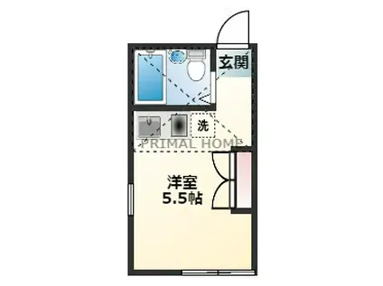 サンテック神大寺(ワンルーム/1階)の間取り写真