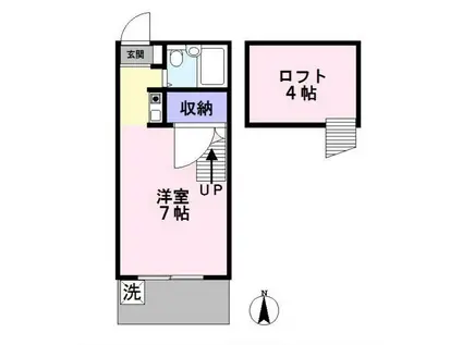 アプロアメニティハイツ(ワンルーム/1階)の間取り写真