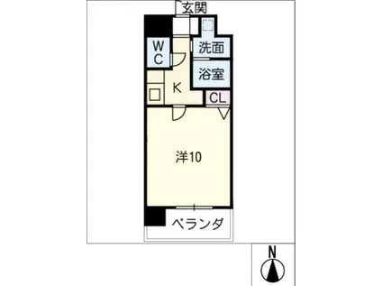NEO JAPANESQUE出来町(1K/2階)の間取り写真