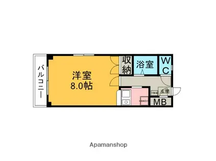 アネックス豊II(1K/2階)の間取り写真