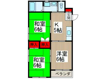 チェリーコーポ(3K/4階)の間取り写真