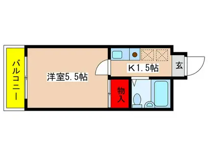 イマジンビル(1K/1階)の間取り写真