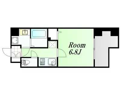 アドバンス東梅田アクシス(1K/4階)の間取り写真