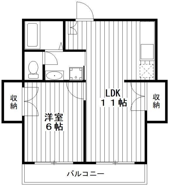 コーポサニー(1LDK/1階)の間取り写真