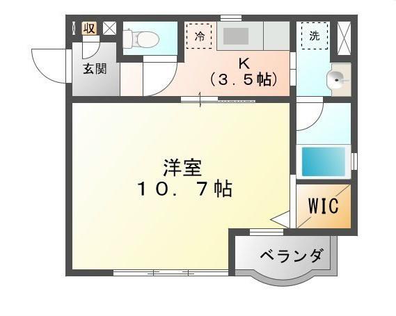 LA MARNE(1K/4階)の間取り写真