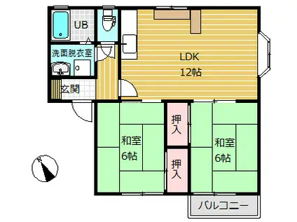 K&KHOUSE(2LDK/2階)の間取り写真