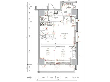 SYNEX UENO-MATSUGAYA(2LDK/10階)の間取り写真