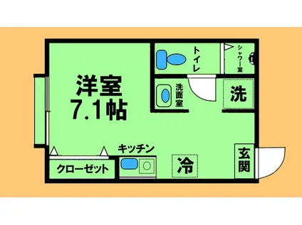 シエスタヴィラ橋本ヴェルデ(ワンルーム/3階)の間取り写真