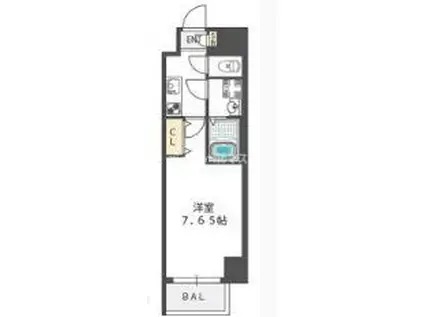 ES-GRANDE大阪福島(1K/10階)の間取り写真