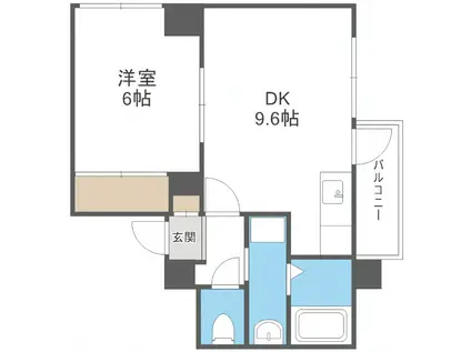 クレオレジデンス20(1LDK/4階)の間取り写真