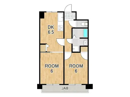 アネシス南草津(2DK/4階)の間取り写真