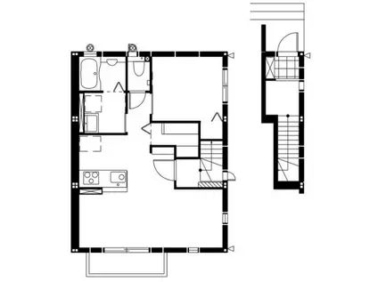 エターナルB棟(1LDK/2階)の間取り写真