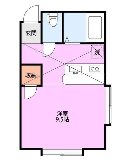 SWEETS(ワンルーム/1階)の間取り写真