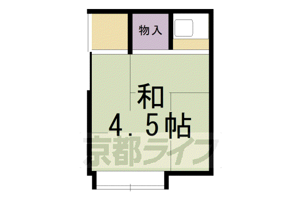 牧定荘(ワンルーム/2階)の間取り写真