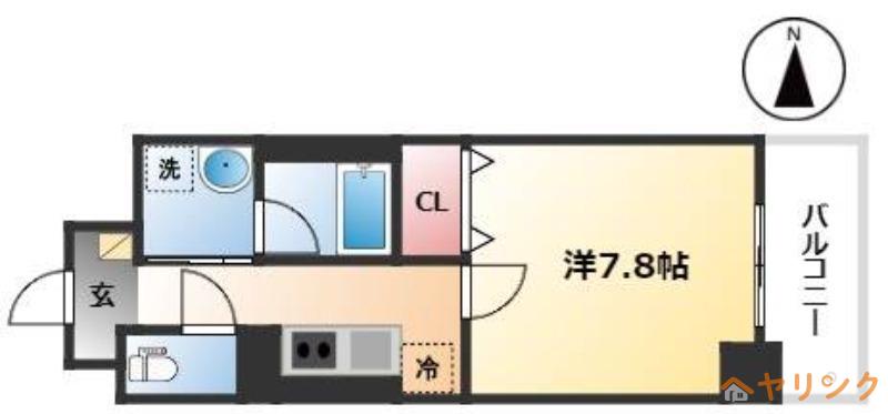 ルシェル大曽根(1K/3階)の間取り写真