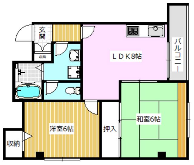 エトワールMTII(2DK/3階)の間取り写真