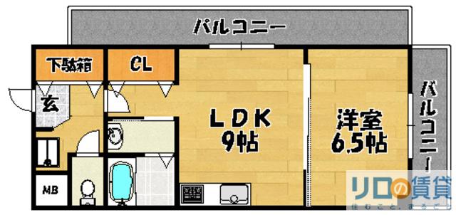 アクティ美光(1LDK/4階)の間取り写真