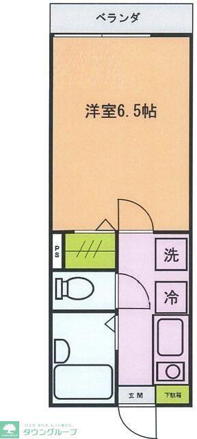 エクレールK花水台(1K/3階)の間取り写真