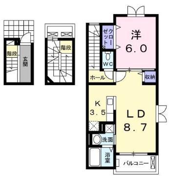 メゾン アヴァンティ(1LDK/3階)の間取り写真