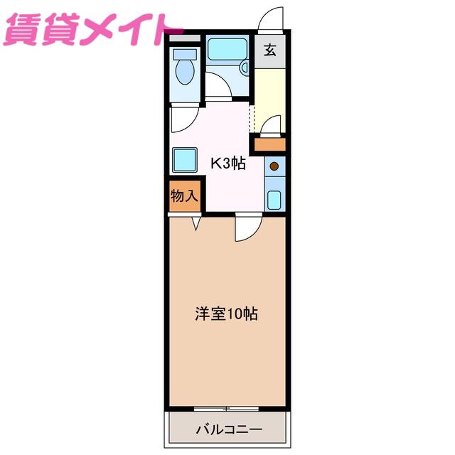 サウスプラザ(1K/1階)の間取り写真