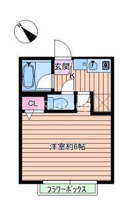 メイチピア(1K/2階)の間取り写真