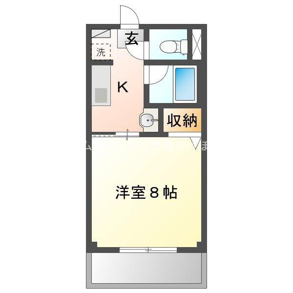 ソフィア(1K/2階)の間取り写真