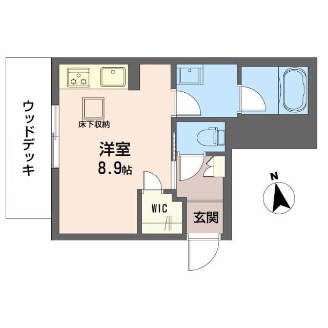 KIコーポレーション玉姓町(ワンルーム/1階)の間取り写真