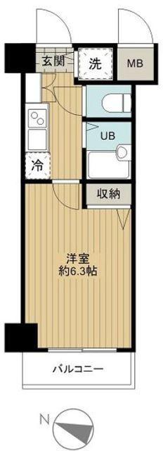 フェニックス椎名町(1K/6階)の間取り写真