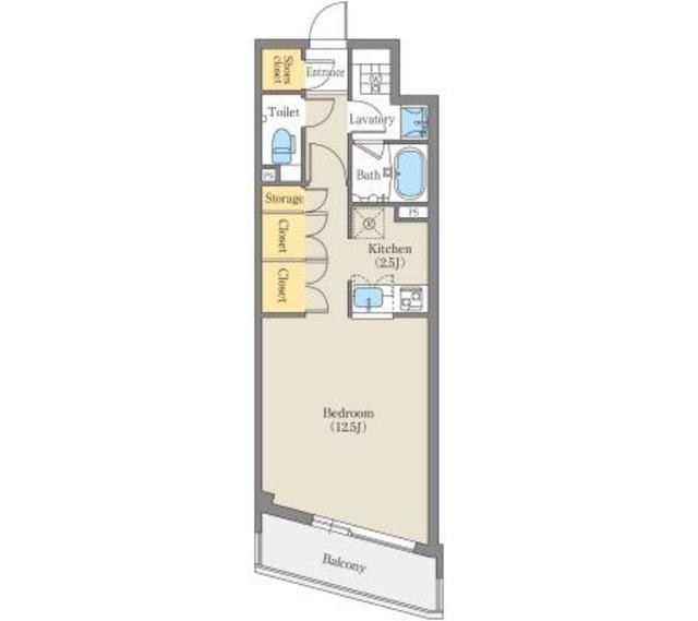 CORNES HOUSE NAGOYA(ワンルーム/11階)の間取り写真