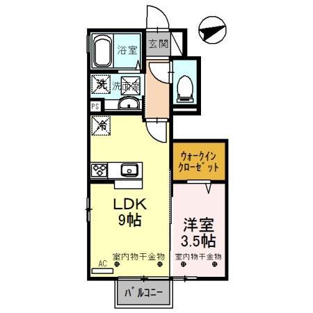 フレシール(1LDK/1階)の間取り写真