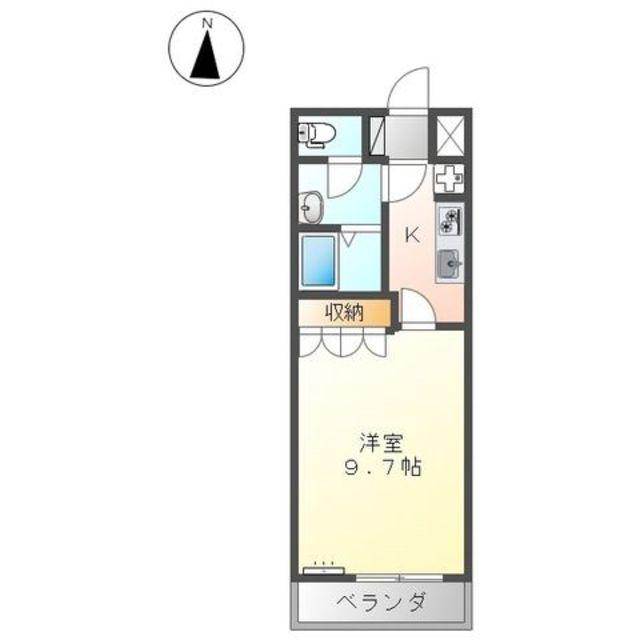 ボナール恵(1K/2階)の間取り写真