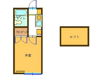 アリス深谷第8(1K/2階)の間取り写真