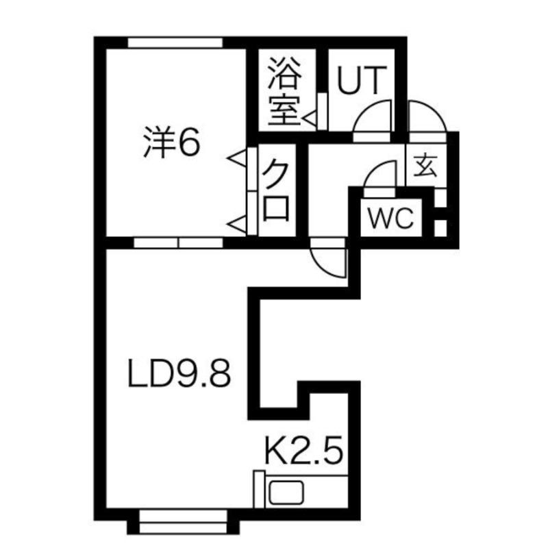 アメニティーヒル(1LDK/3階)の間取り写真