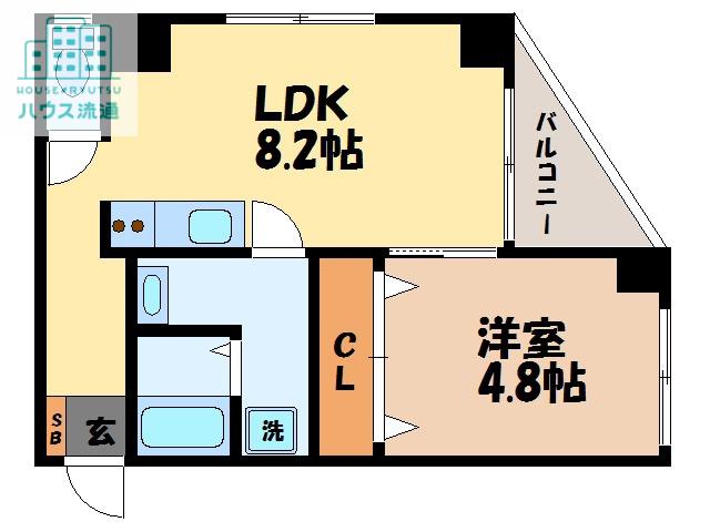 MKステーション花丘(1LDK/3階)の間取り写真