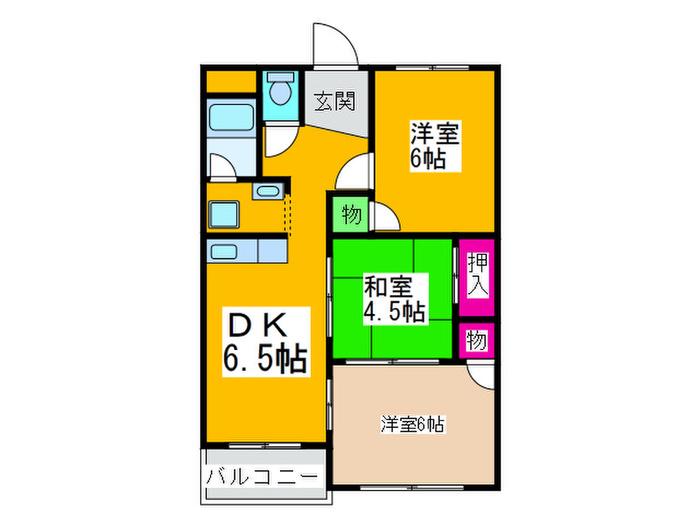 初芝マンション(3DK/4階)の間取り写真